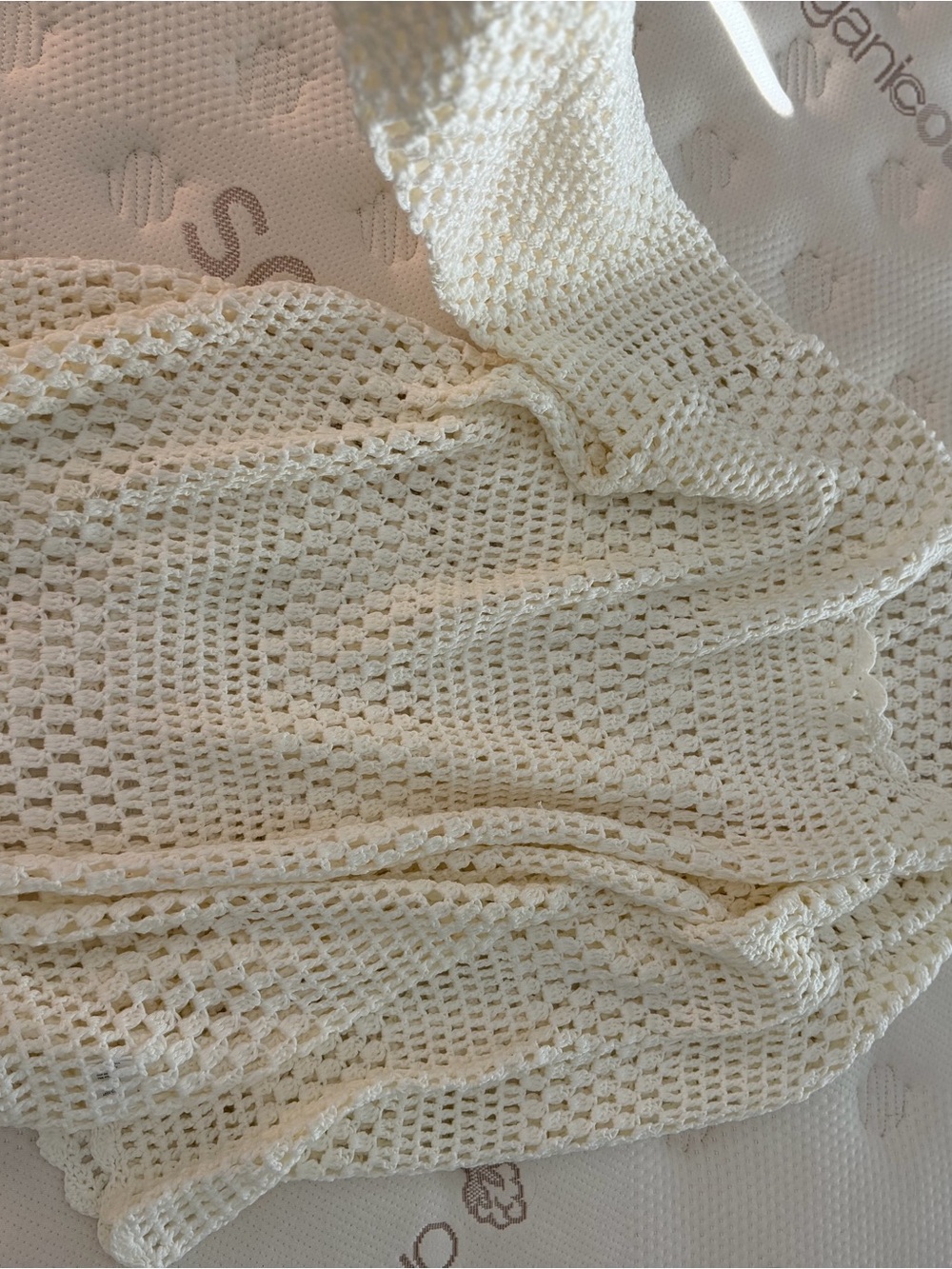 Show Me Your MuMu Cream Crochet Swim Coverup
